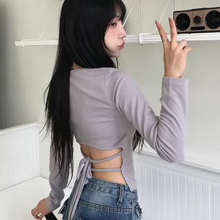 Back Slit Strap Tee