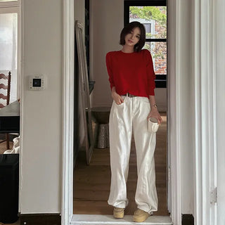 Dex Pintuck Cotton Wide Pants