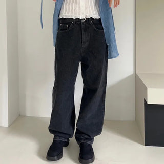 basic black denim pants