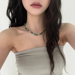 green gemstone necklace