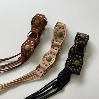suede strap belt