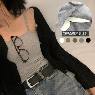[Built-in Cup/Side Breast Cover] Basic Modal Padded Slim Fit Sleeveless (5 colors)