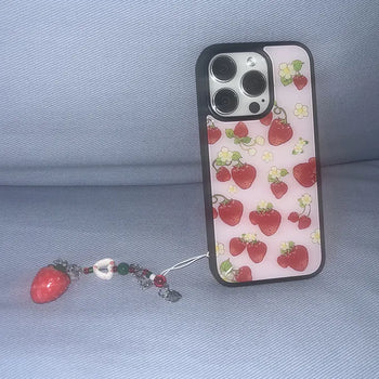 Berry Strawberry Keyring Set Epoxy iPhone Case