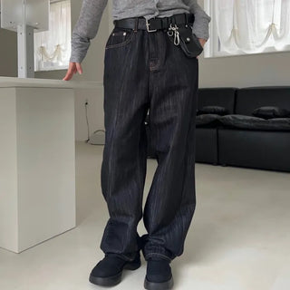 nonfade straight denim pants