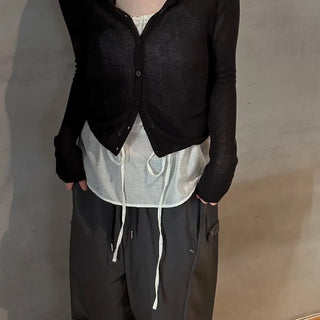 Noi Linen Long-Sleeve Cardigan