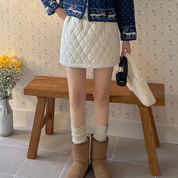 Ports Winter Quilted Mini Padded Skirt