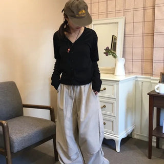 Suede String Terry Pants