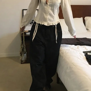 Non-Faded Soft Wide Denim