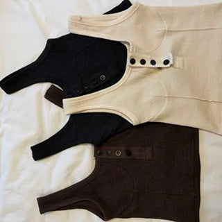 Buttoned Sleeveless Bralette
