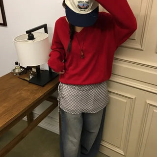 Fine Wool V-neck Knit