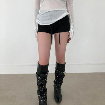 Vacy Short Pants | Becky Elastic Shorts