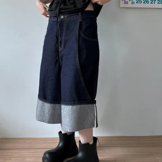 Unisex Selvedge Cut Denim Bermuda Shorts