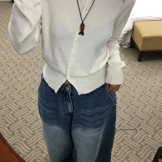 Boucle Slit Cardigan