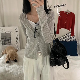 [Transitional Season Item/Slim Fit] Basic Ribbed Knit Cardigan (6 colors)