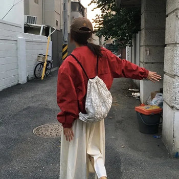 Wood String Backpack