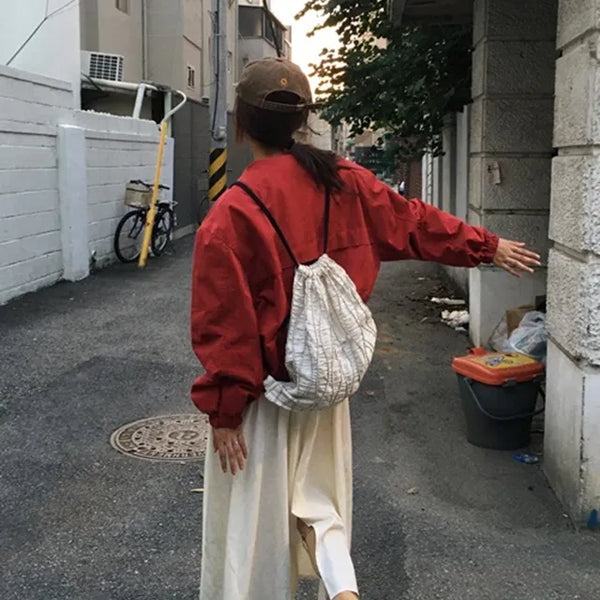 Wood String Backpack
