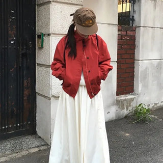 Button Slit Skirt