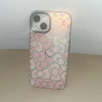 Pinky Ribbon Lettering Gel Hard iPhone Case