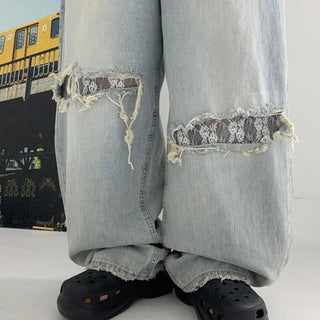 [OOTJ] Vintage Lace Net Denim