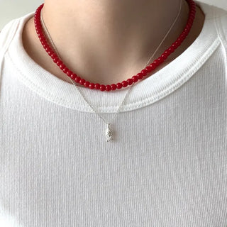 Masan Jade Red Gemstone Necklace