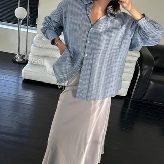 Loading Stripe Oversized Shirt