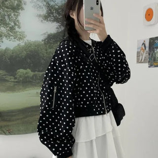 Mita Dot Crop Zip-up