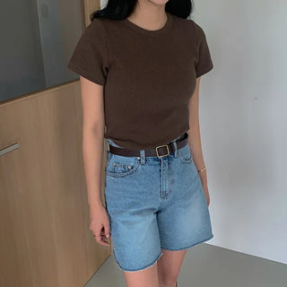 Diamond Embossed Short Sleeve T-shirt