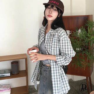 Pastel Check Loose Fit Shirt