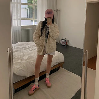 Monggle Handmade Zip-Up Cardigan