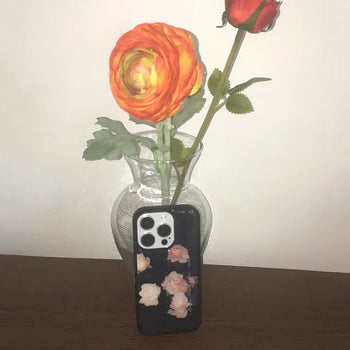Rose Flash Lettering Epoxy iPhone Case