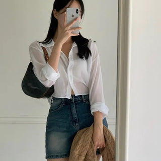 Juicy See-through Crop Shirt