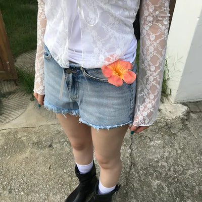 Surgical denim shorts (2 colors)
