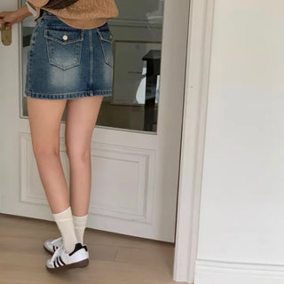 Rico Pocket Denim Mini Skirt