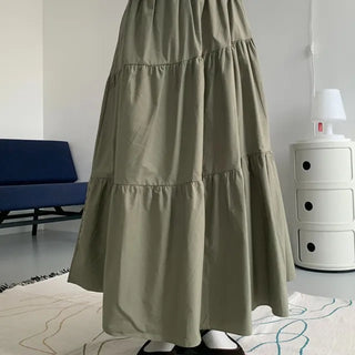 Egg diagonal tiered skirt