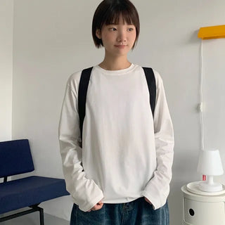 Basic stretchy modal long-sleeve tee