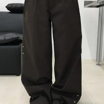 Snap-button Parachute Pants
