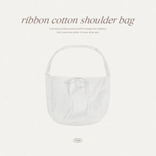 Daily Ribbon Baby Cotton Shoulder Bag Shopping Bag Cotton Eco Bag Bag Shirred String Mini Bag