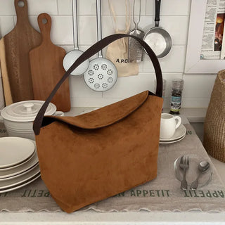 Daily Bag Shoulder Bag Suede Tote Bag  Suede Bag Hobo Bag