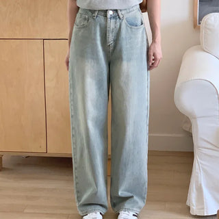 Autumn Y2K Vintage Washed Wide Denim Pants Jeans