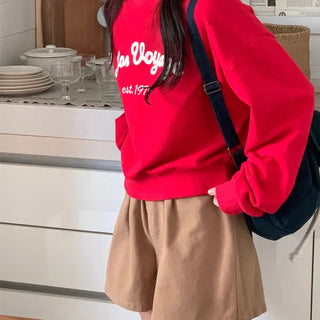 Avant-garde Loose Fit Embroidered Lettering Sweatshirt