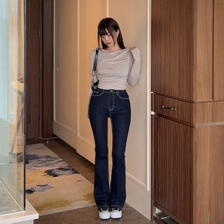 Yoakl Van High Raw Denim Bootcut Pants