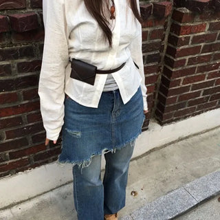 Peach Slit Shirt