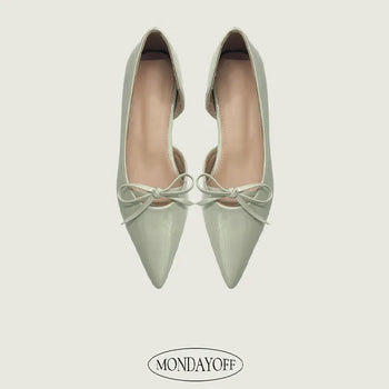 Ribbon Stiletto Flat Shoes