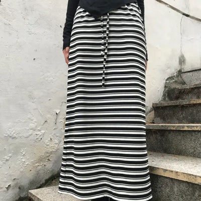Striped long skirt (2 colors)