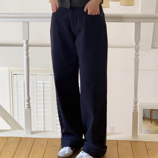 Cotton Long Wide Pants
