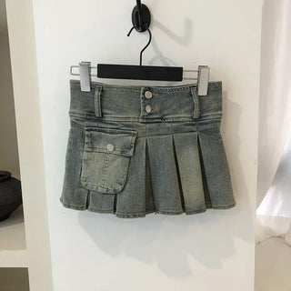 One-pocket Pleats Skirt | One-pocket Pleats Mini Skirt