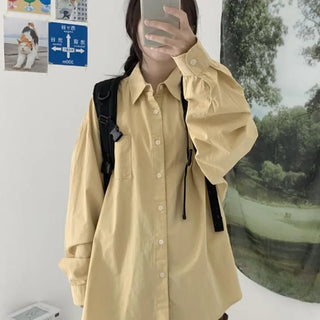 [UNISEX] Coote Washed Cotton Boxy Fit Shirt