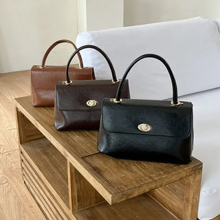 Wannabe Leather Bag Handbag Square Bag Round Buckle Tote Bag