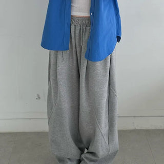 Unisex Balloon Cut Elastic Waist Sweatpants