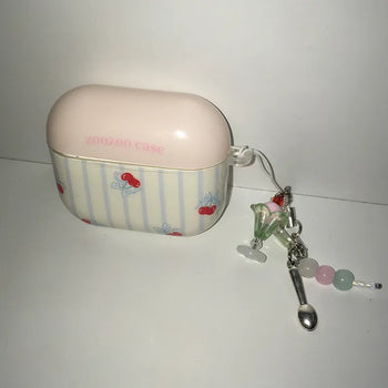 Parfait Keyring Set Cherry AirPods Case